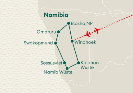 Karte Namibia